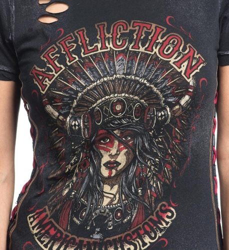 Женская футболка Affliction Raw Edge Baby Tee фото