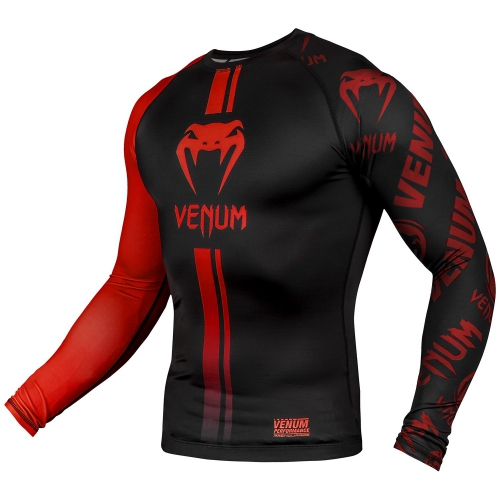 Venum Logos Rashguard Long Sleeves Black Red price