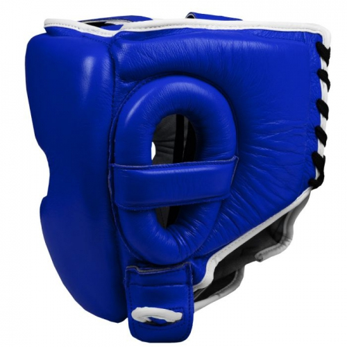 Шлем Title Boxing Leather Sparring Headgear Blue цена