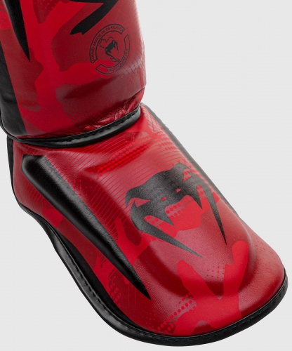 Venum Elite Shinguards Red Camo ankle protection price