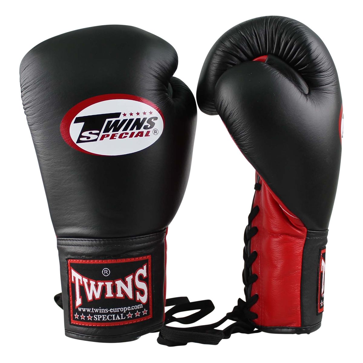Boxing gloves Twins Lace Up Boxing Gloves BGLL1 Black Red buy