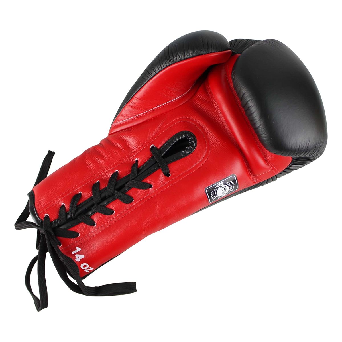 Boxing gloves Twins Lace Up Boxing Gloves BGLL1 Black Red photo