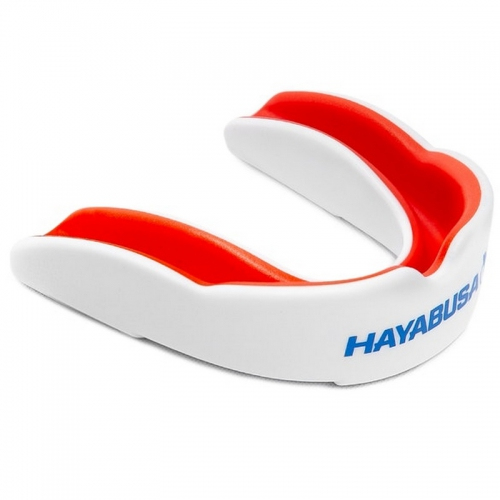 Hayabusa Combat Mouth Guard White Red photo