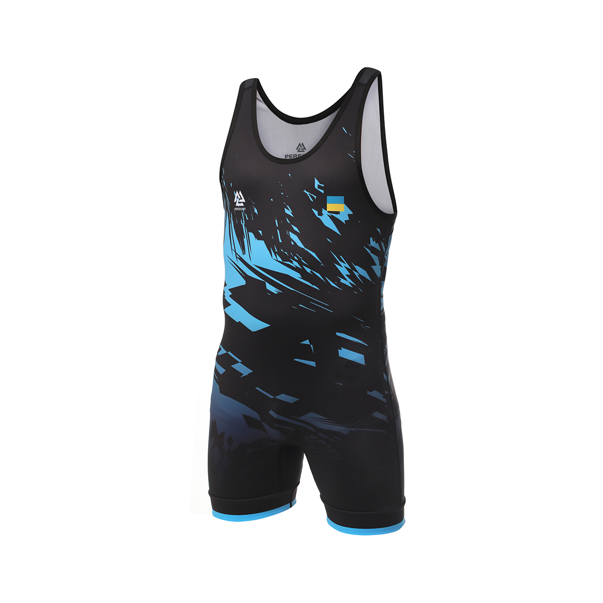 Peresvit Turmoil Adults Wrestling Singlet Blue Black price
