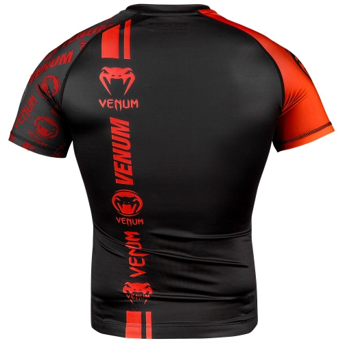 Рашгард Venum Logos Short Sleeves Rashguard Black Red ціна