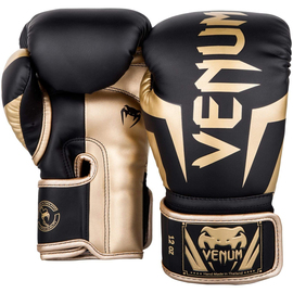 Боксерские перчатки Venum Elite Boxing Gloves Black Gold
