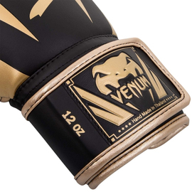 Боксерские перчатки Venum Elite Boxing Gloves Black Gold, Фото № 3