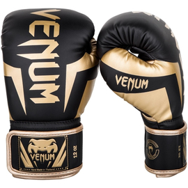 Боксерские перчатки Venum Elite Boxing Gloves Black Gold, Фото № 2