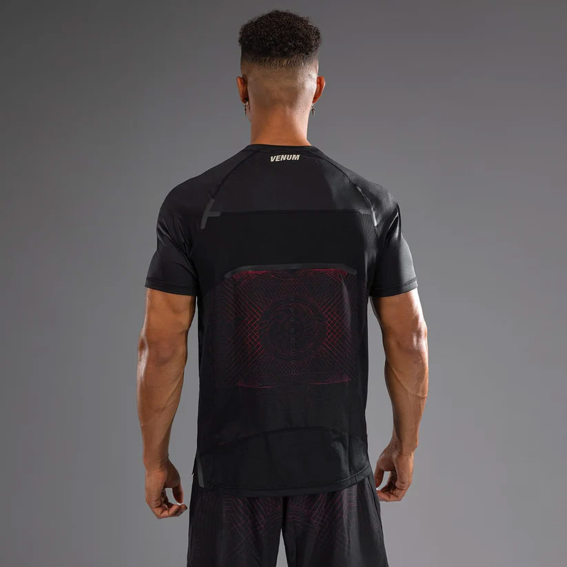 Футболка Venum G-Fit Air Mens Dry-Tech T-Shirt Deep Black Fire Red оригінал