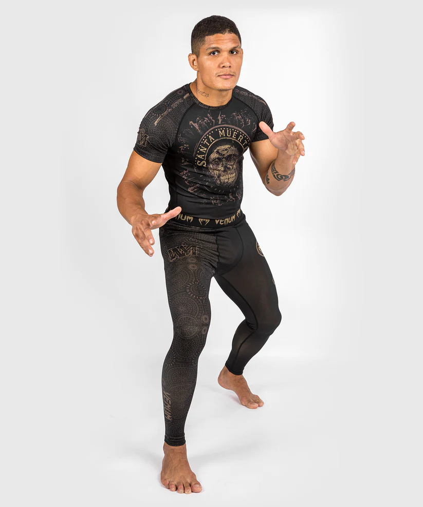Компрессионные штаны Venum Santa Muerte Dark Side Spats - Black Brown купить