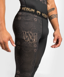 Компрессионные штаны Venum Santa Muerte Dark Side Spats Black Brown, Фото № 3