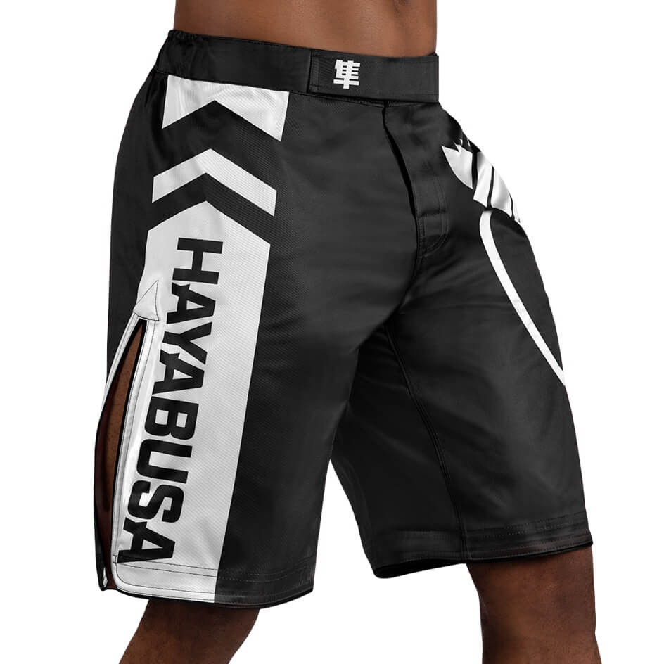 MMA shorts Hayabusa Icon Fight Shorts Black White buy