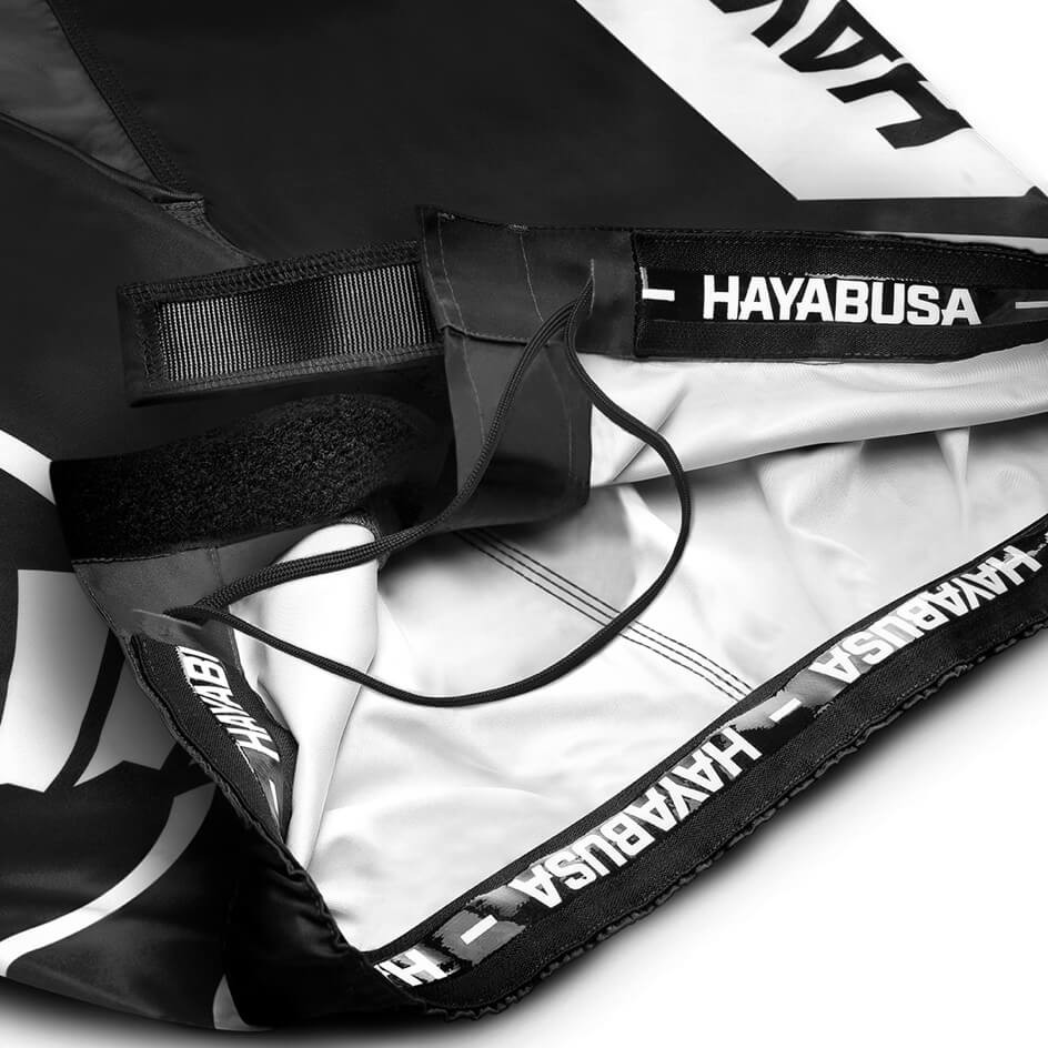 MMA shorts Hayabusa Icon Fight Shorts Black White photo