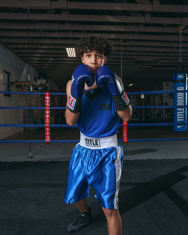 Шорты TITLE Boxing Edge Boxing Trunks 2.0 Blue White цена