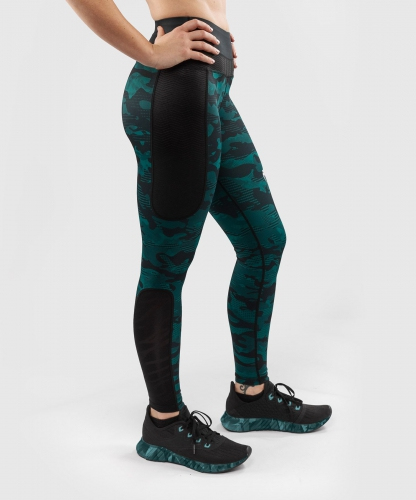 Жіночі легінси Venum Defender Leggings Black Green оригінал