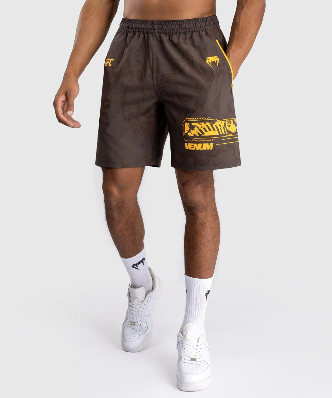 UFC Venum FIGHT WEEK 4.0 Mens Training Shorts Dark Brown
