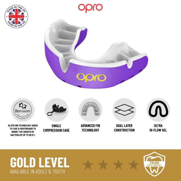 OPRO UFC Gold Level Red Silver mouthguard buy