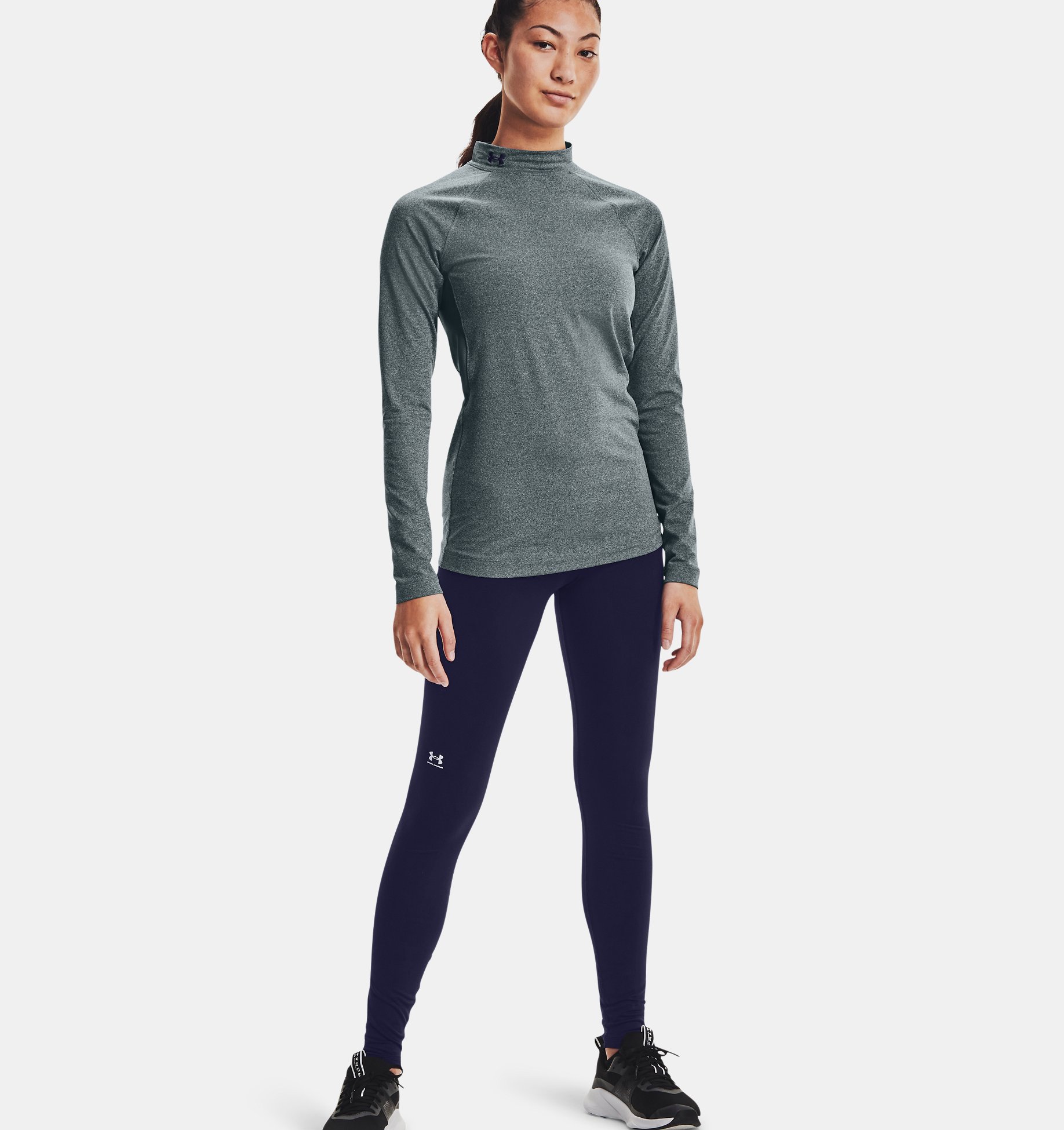 Womens Leggings Under Armour ColdGear® Midnight Navy White price