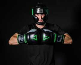 Боксерский шлем TITLE Boxing Matrix Full Face Headgear Black Neon Green, Фото № 2