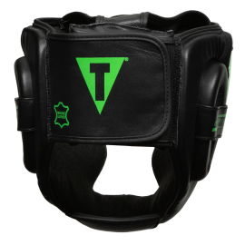Боксерский шлем TITLE Boxing Matrix Full Face Headgear Black Neon Green, Фото № 4