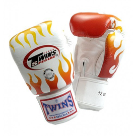Боксерские перчатки Twins Fire Flame Boxing Gloves Premium Leather