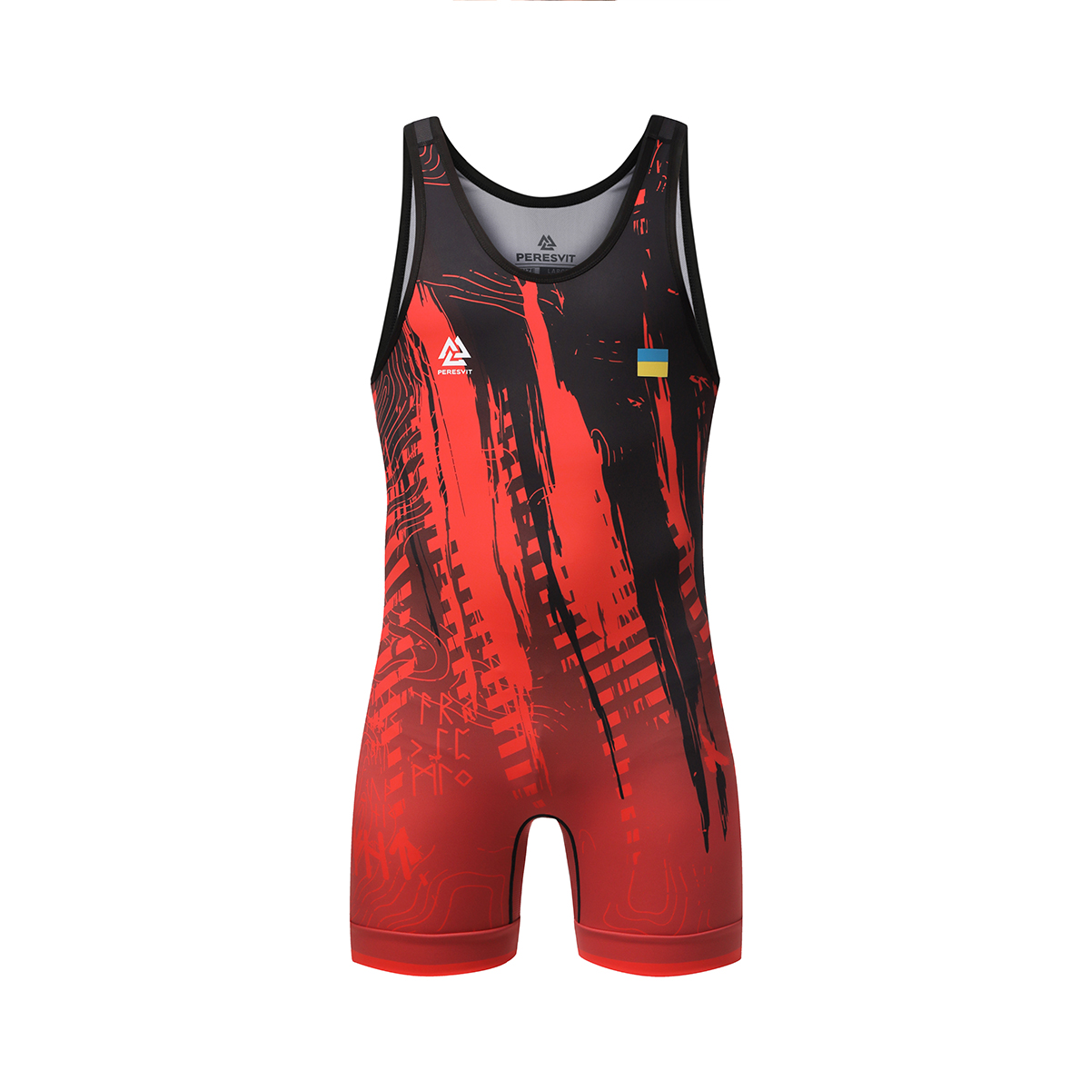 Борцівське трико Peresvit Temper Adults Wrestling Singlet Red Black