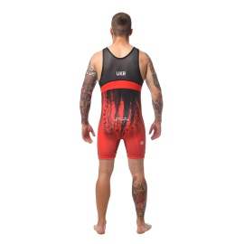 Борцовское трико Peresvit Temper Adults Wrestling Singlet Red Black оригинал