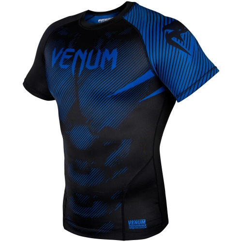 Рашгард Venum NoGi 2.0 Rashguard Short Black Blue цена