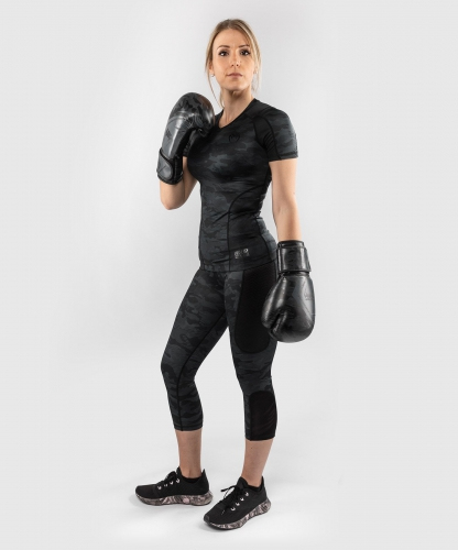 Womens Venum Defender Rashguard Short Sleeves Black Black where to buy