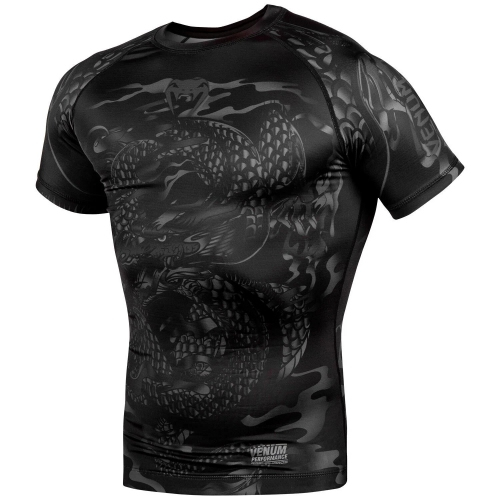 Venum Dragons Flight Rashguard Short Sleeves Black Black buy