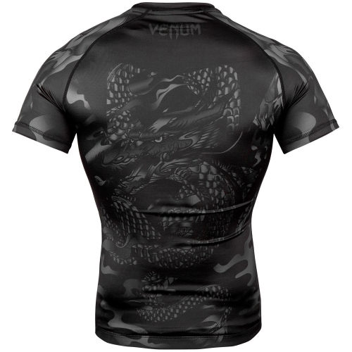 Venum Dragons Flight Rashguard Short Sleeves Black Black photo