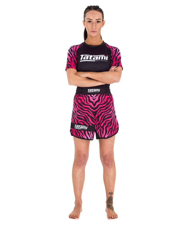 Womens MMA shorts Tatami Ladies Recharge Grappling Shorts Pink original