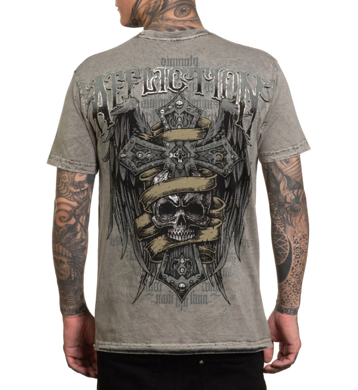 Двустороння футболка Affliction Wage Chaos Tee  фото