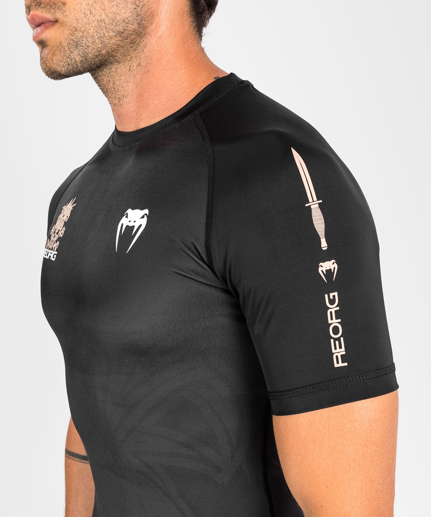 Venum Reorg Rashguard Short Sleeves Black photo