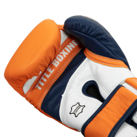 Снарядні рукавиці Title Boxing Gel World V2T Bag Gloves Orange Navy, Фото № 3