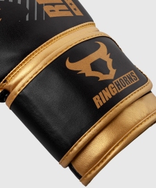 Боксерские перчатки Ringhorns Charger MX Black Gold, Фото № 3