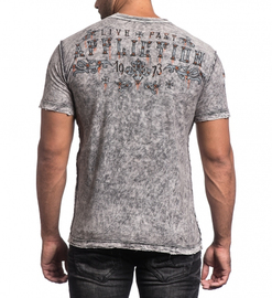 Двусторонняя футболка Affliction AC Iroquois Black T-Shirt, Фото № 4