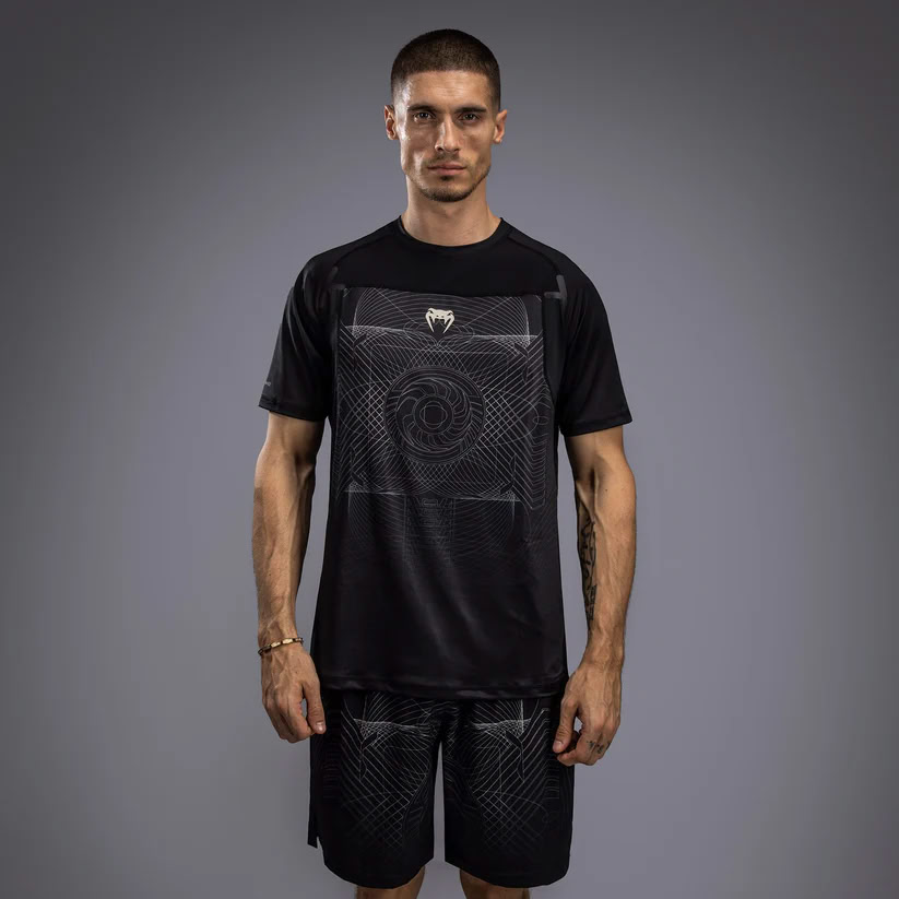 Футболка Venum G-Fit Air Mens Dry-Tech T-Shirt Deep Black Desert Sand