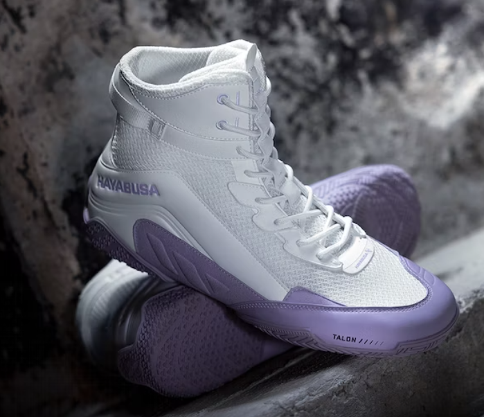 Hayabusa Talon Boxing Shoes White Lavender original