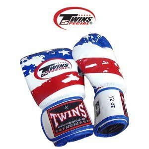 Боксерские перчатки Twins USA Flag Boxing Gloves Premium Leather