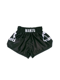 Шорты для тайского бокса MANTO Shorts Muay Thai Black Silver