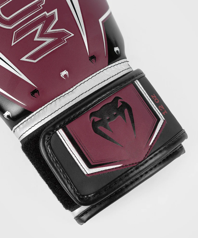 Venum Elite Evo Boxing Gloves - Burgundy Silver price