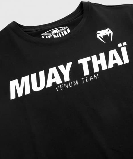 Футболка Venum Muay Thai VT T-Shirt Black White фото