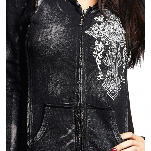 Womens Affliction Zip Up Hoodie photo