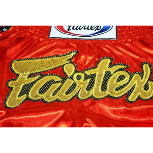 Shorts for Thai boxing Fairtex Red Lace Muay Thai Shorts photo