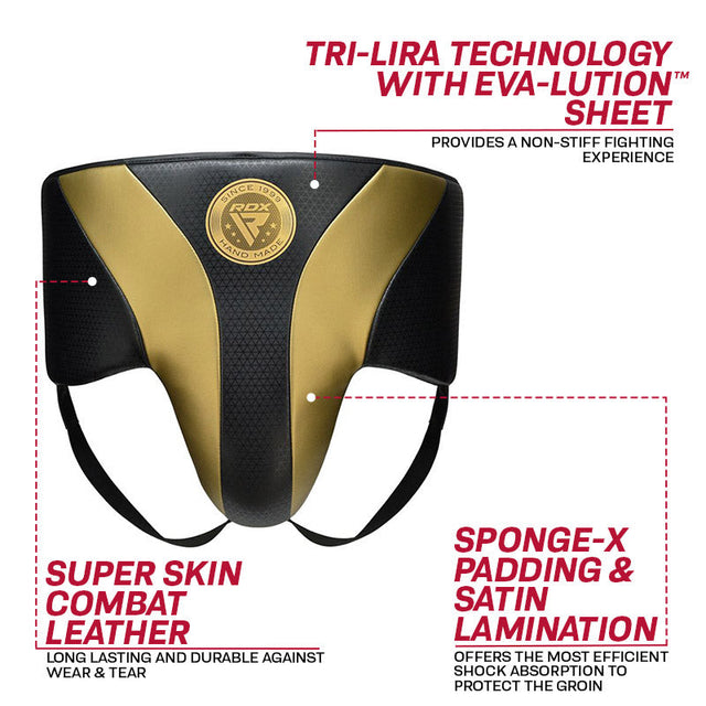 Захист паху RDX L1 Mark Pro MMA Training Groin Guard Golden ціна