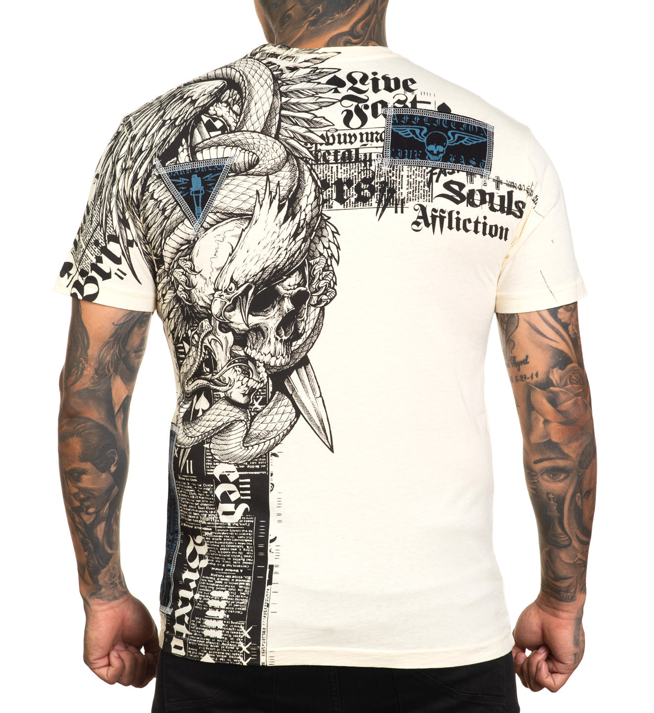 Футболка Affliciton Manchester Brass Tee Vanilla Custard купити