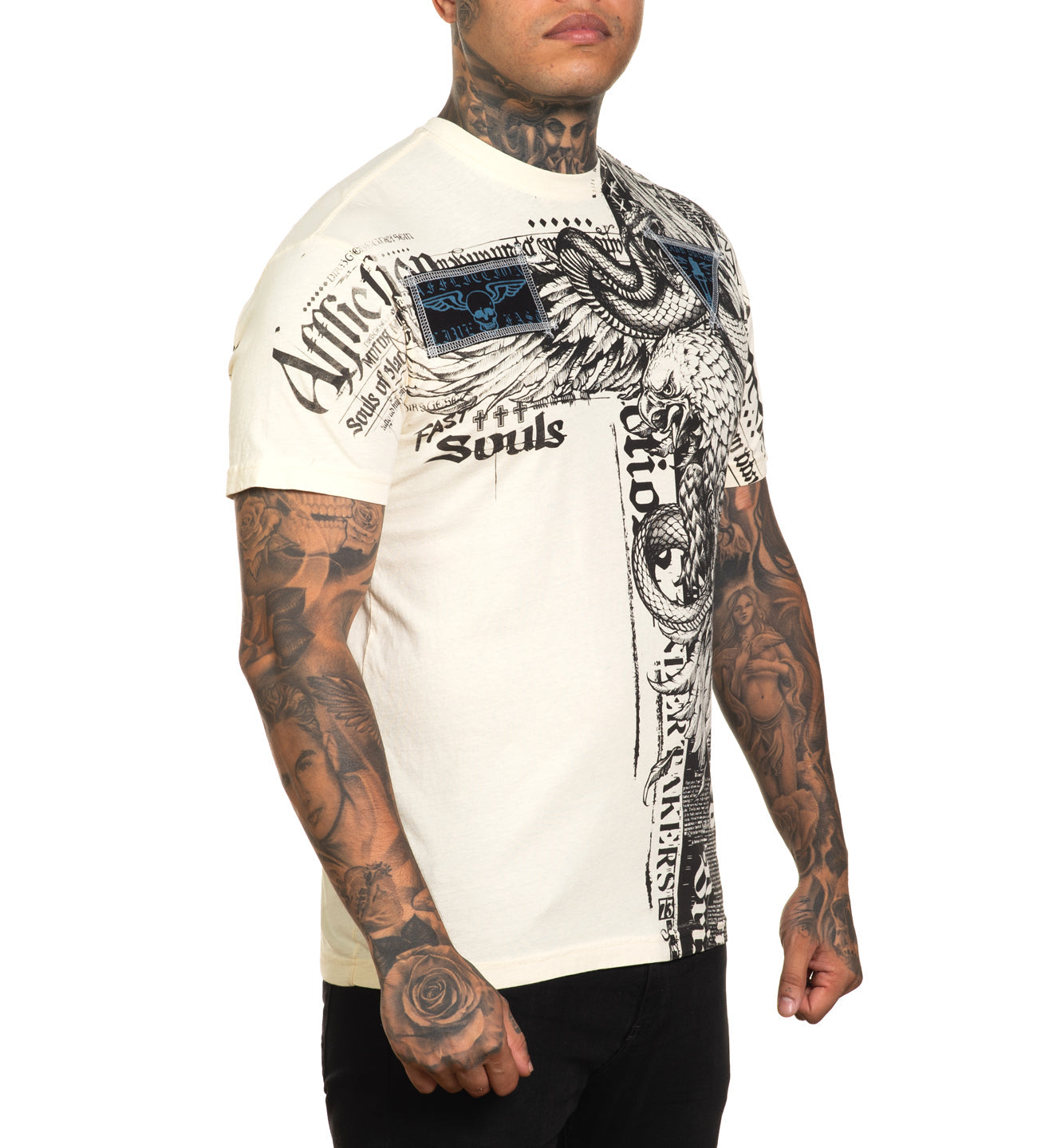 Футболка Affliciton Manchester Brass Tee Vanilla Custard ціна