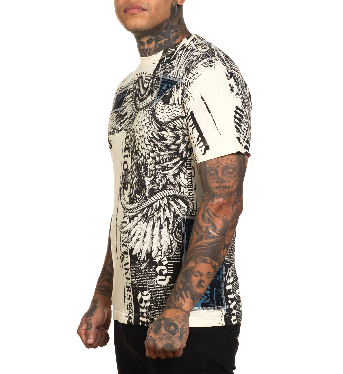 Футболка Affliciton Manchester Brass Tee Vanilla Custard фото