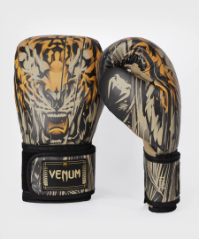 Боксерські рукавиці Venum Tiger Boxing Gloves Black Neon Orange купити